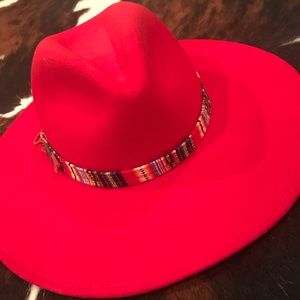 🌵Red Bailey Floppy Hat, Serape Band🌵